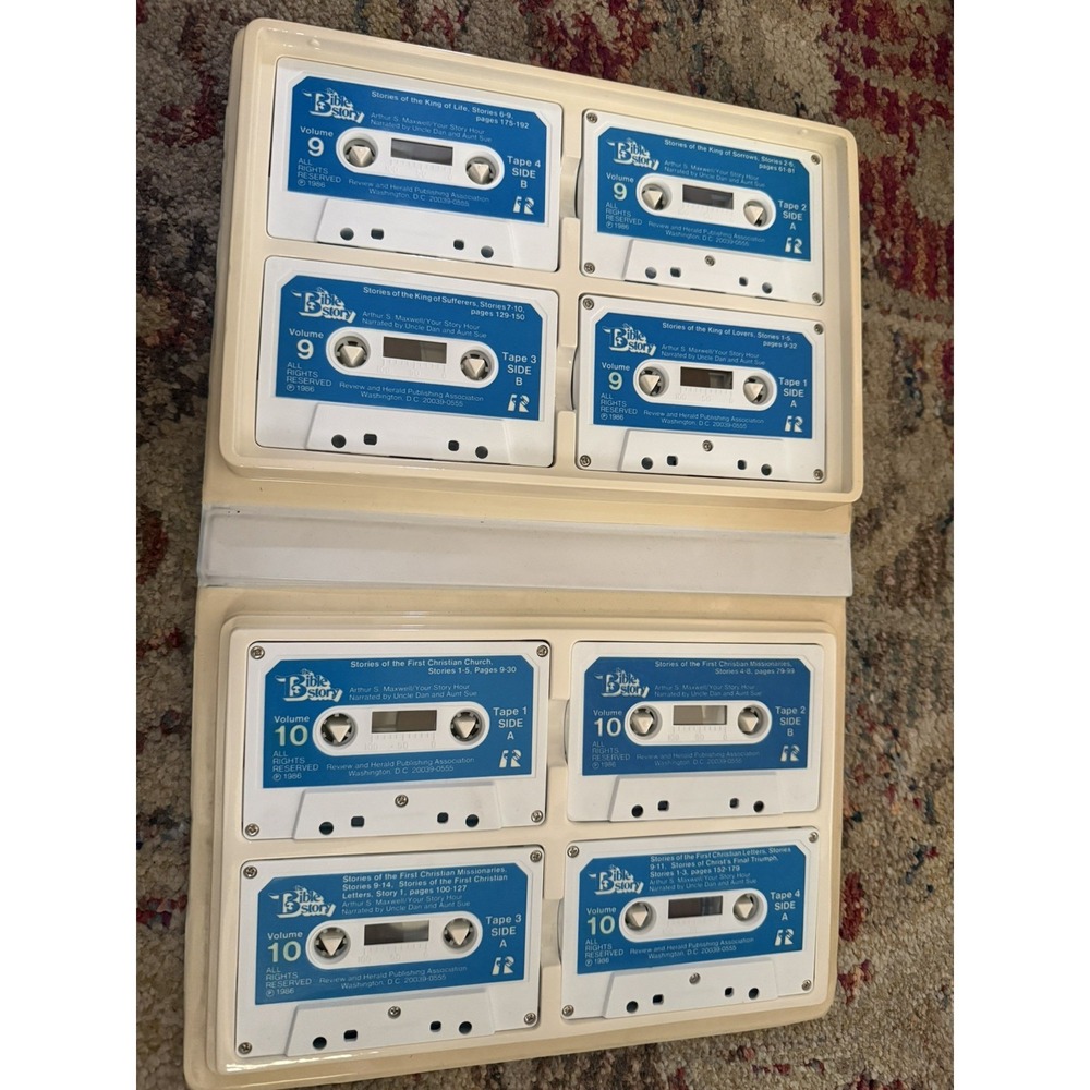The Bible Story Cassette Library Vol 1–10 Arthur S Maxwell Complete Set Pre Own - Picture 8 of 11